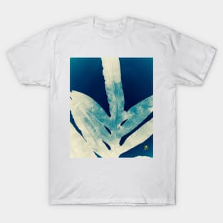 Green Fern at Midnight Bright, Navy Blue T-Shirt